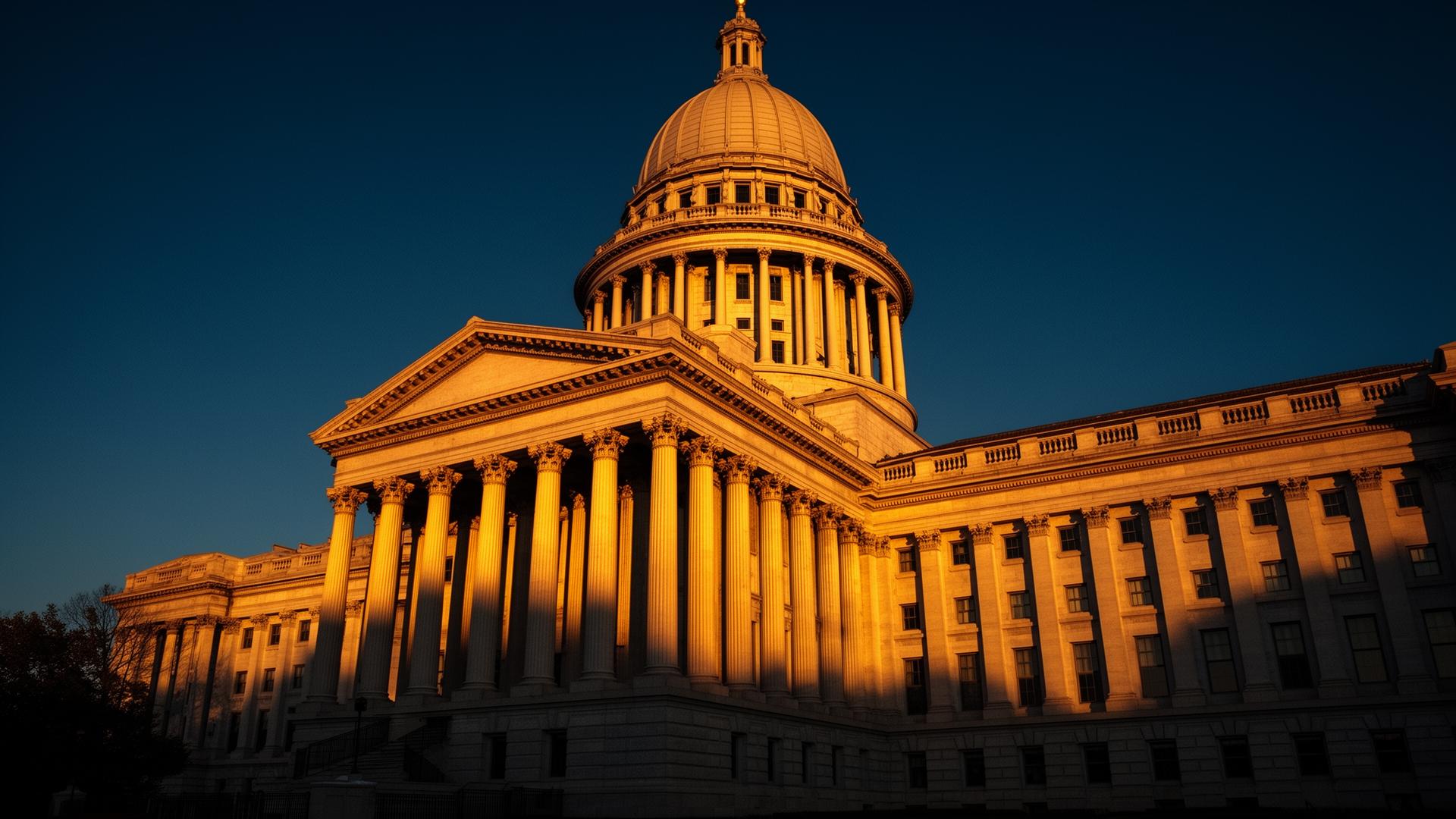 Pennsylvania State Capitol at golden hour